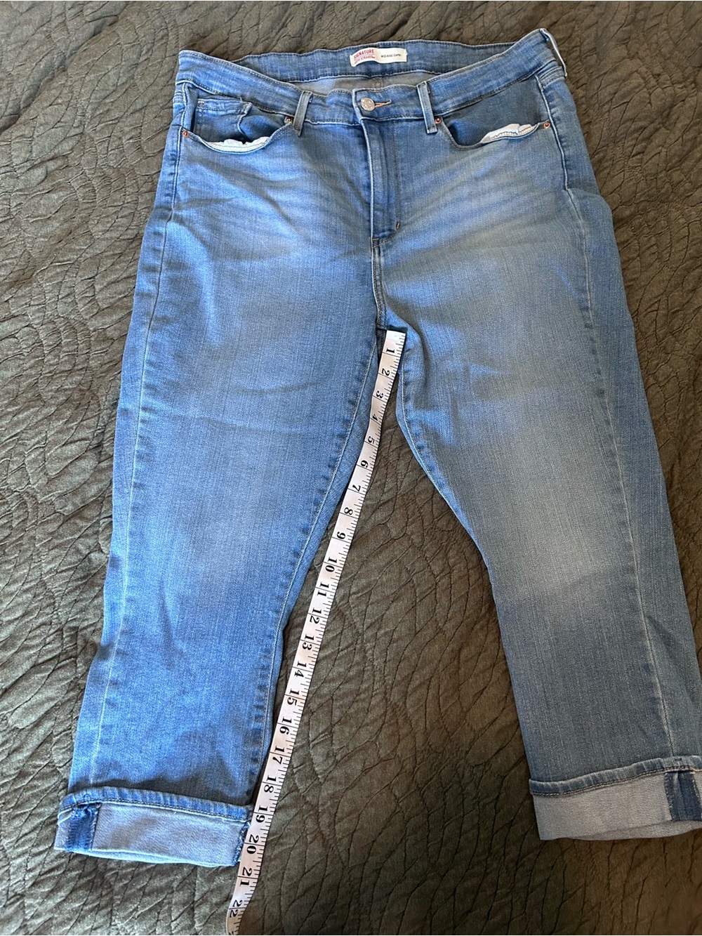 Mid Rise Capri Jeans Levi Strauss Signature - Size 16 - Picture 6 of 7